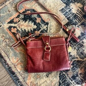 Brahmin lizard skin Red